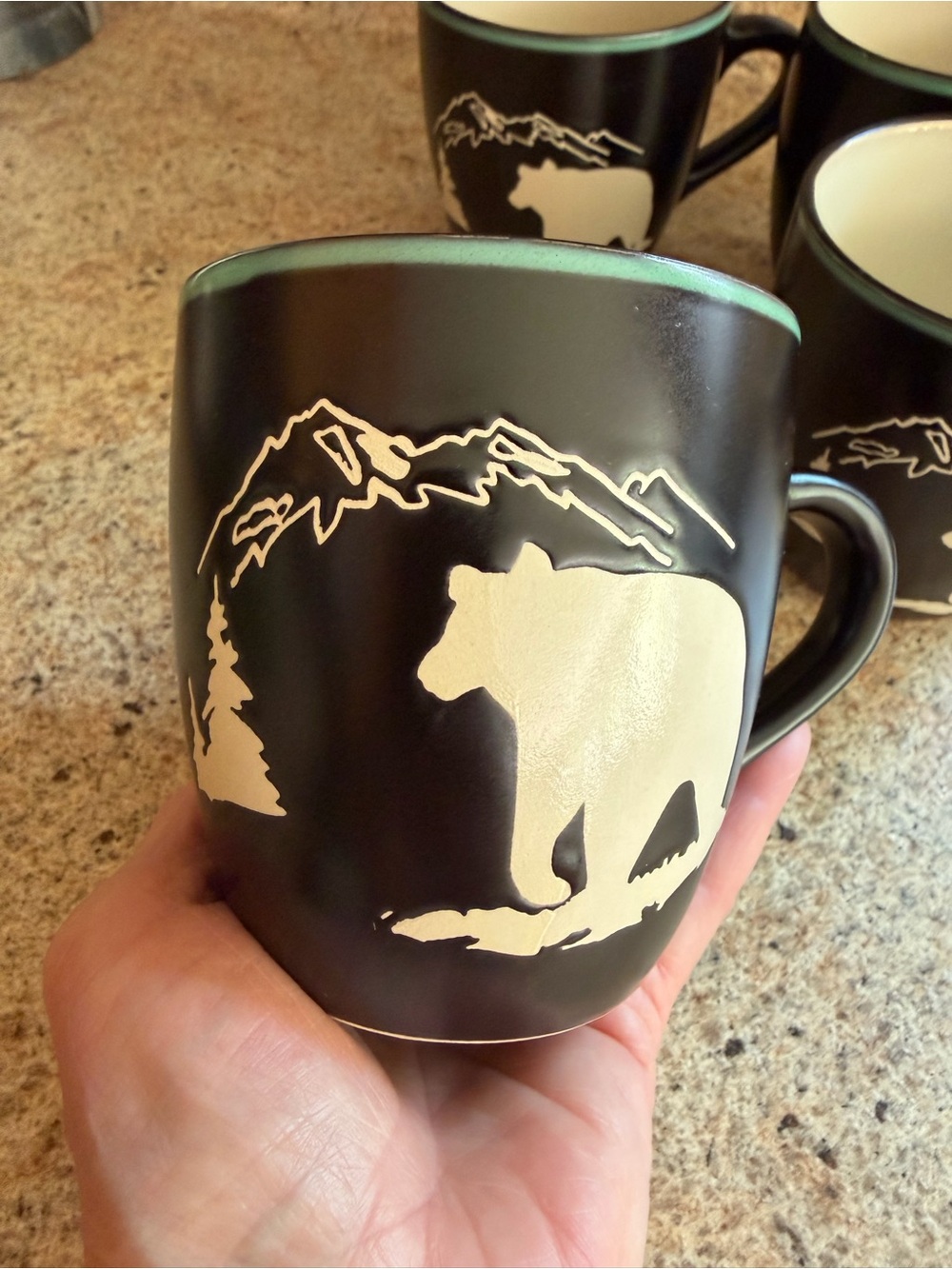 Bass Pro Shop Ceramic Coffee Cups set of 4 - Picture 2 of 4